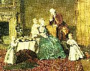 Johann Zoffany lord willoughby and his family. c. painting